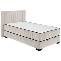 Boxbett Mit Bettkasten 120x200 Nagol - Beige/Schwarz, MODERN, Holzwerkstoff/Textil (120/200cm) - MID.YOU