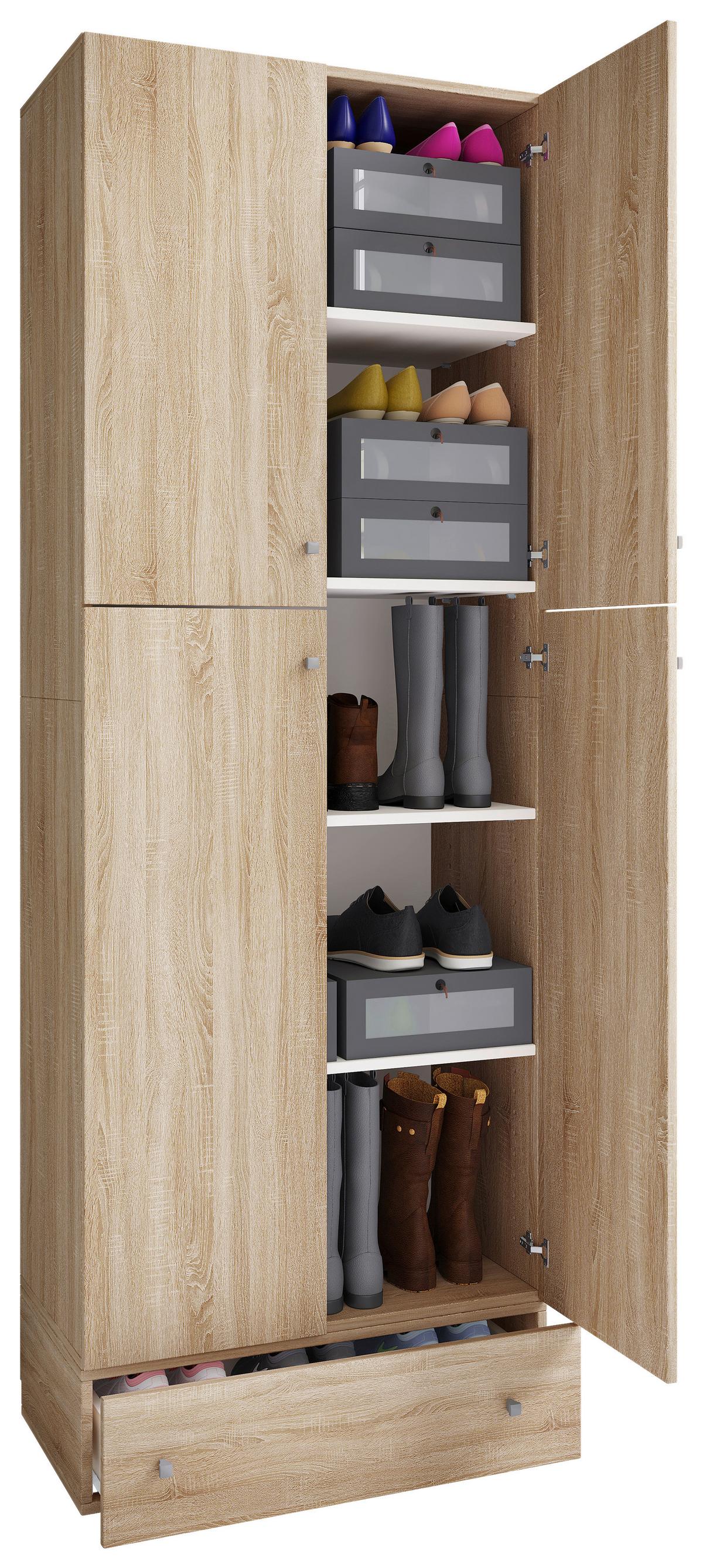 Drehtürenschrank Mit Schubladen 70cm Lona - Sonoma Eiche, MODERN, Holzwerkstoff (70/200/39cm) - MID.YOU