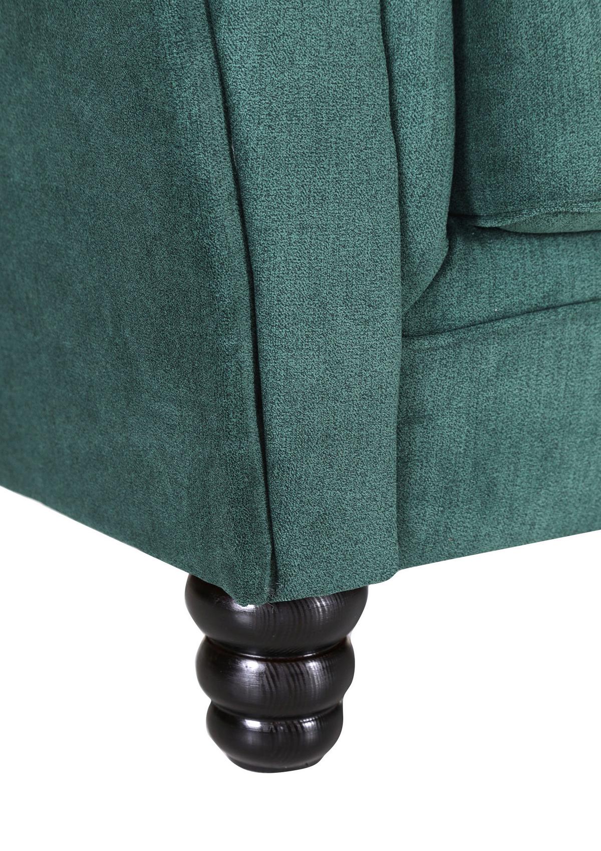 Bigsofa Lamour B: 270 cm Grün - Dunkelbraun/Grün, KONVENTIONELL, Holz/Textil (270/80cm) - Livetastic