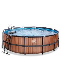 Pool-set 3-teilig Braun, D/h: 450x122cm - Braun, KONVENTIONELL, Kunststoff (450/122cm) - EXIT Toys