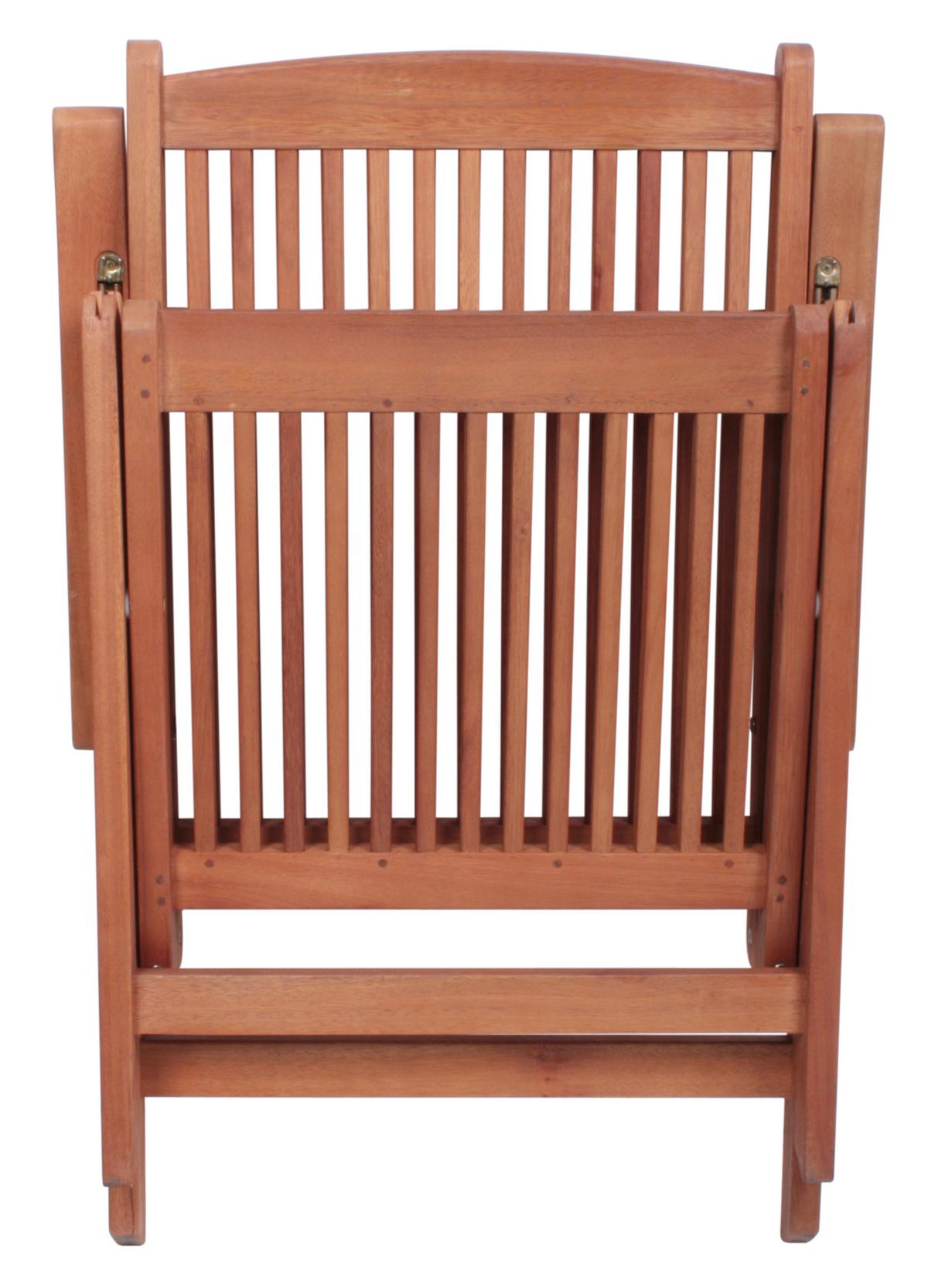 Gartenstuhl Stapelbar/klappbar Stockholm Eukalyptusholz - Eukalyptusholzfarben, Basics, Holz (58/110/65cm) - Gardenson