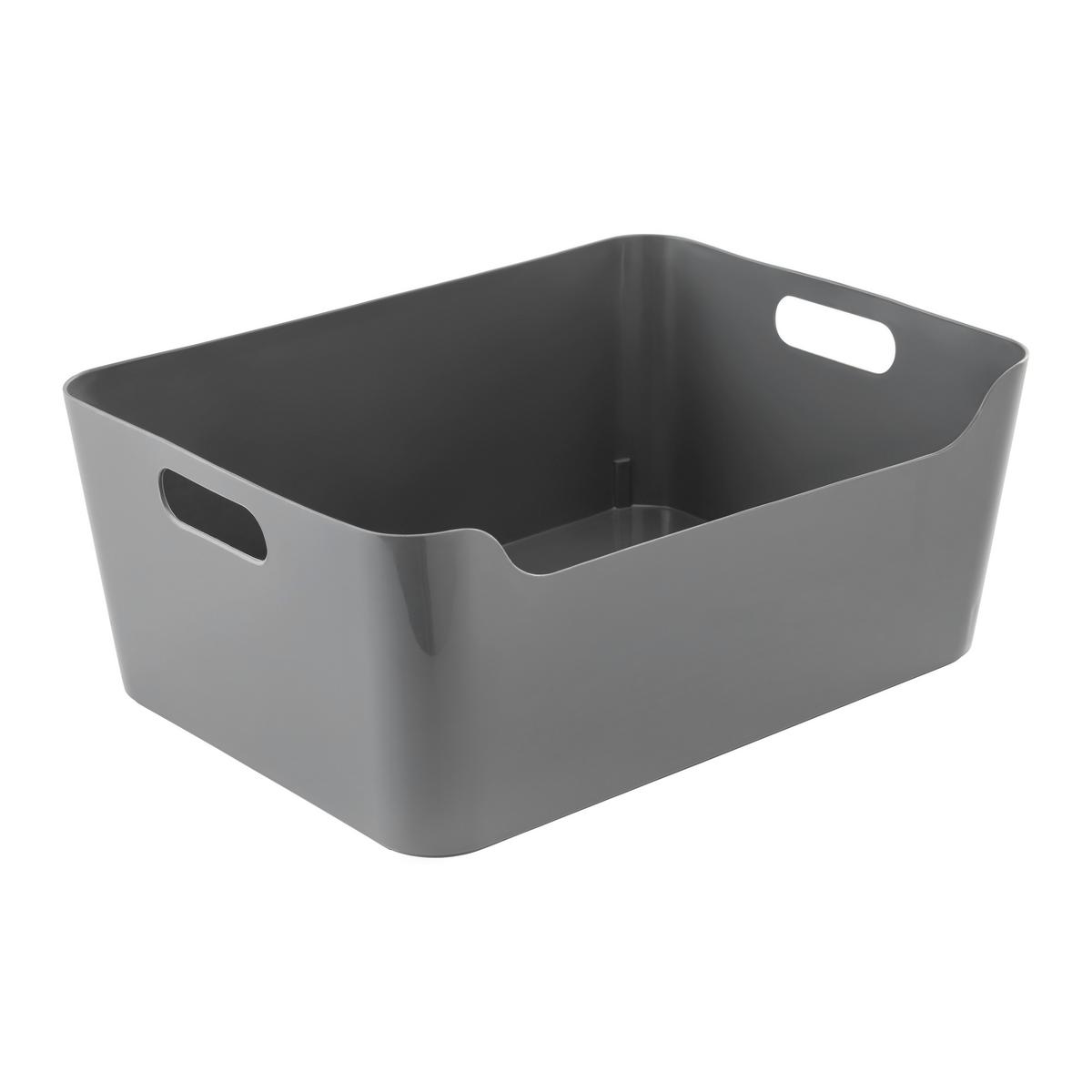 Úložný  košík -L- - sivá, Modern, plast (34/26/14cm) - Mömax