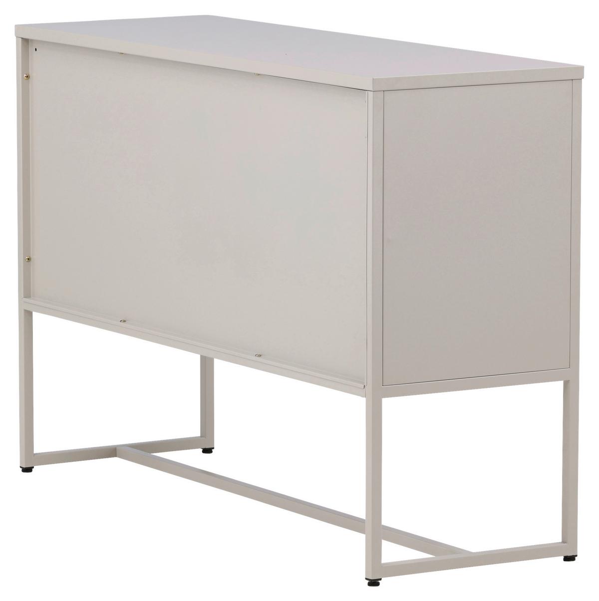 Sideboard Malla - Beige, Design, Metall (120/80/40cm) - Livetastic