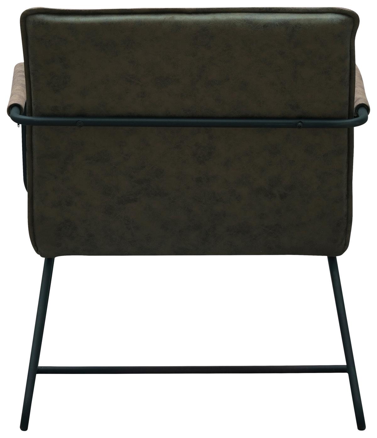Sessel Bilbao - Schwarz/Grün, MODERN, Textil/Metall (65/80/68cm) - MID.YOU