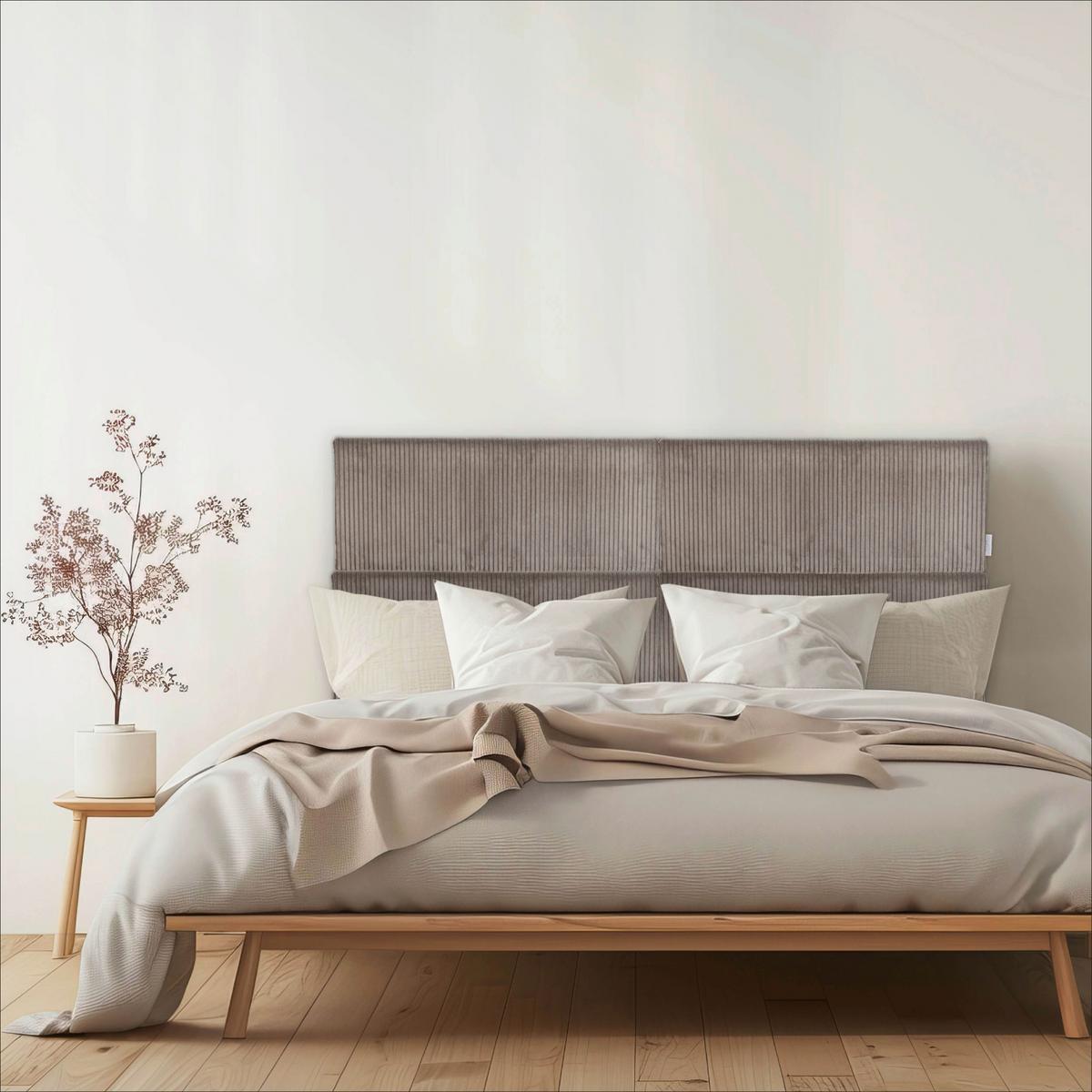 POLSTERPANEEL WANDKISSEN TAUPE - Taupe, Basics, Kunststoff/Textil (75/30/5cm)
