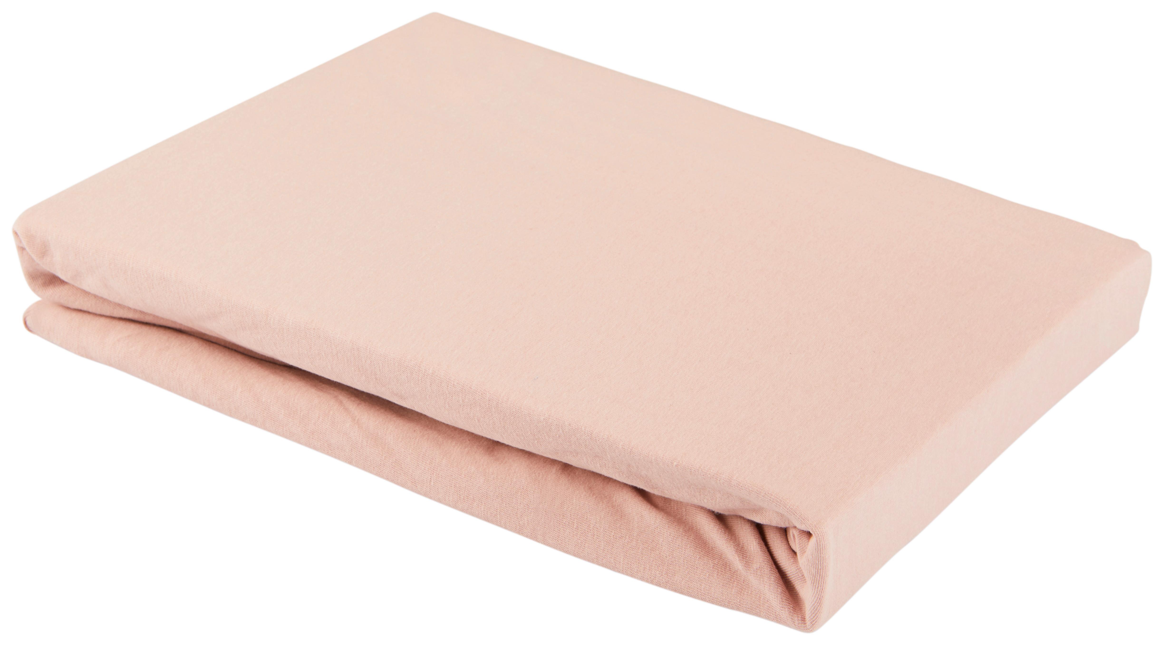 Elastické Prostěradlo Basic, 150/200cm, Růžová - růžová, textil (150/200cm) - Modern Living