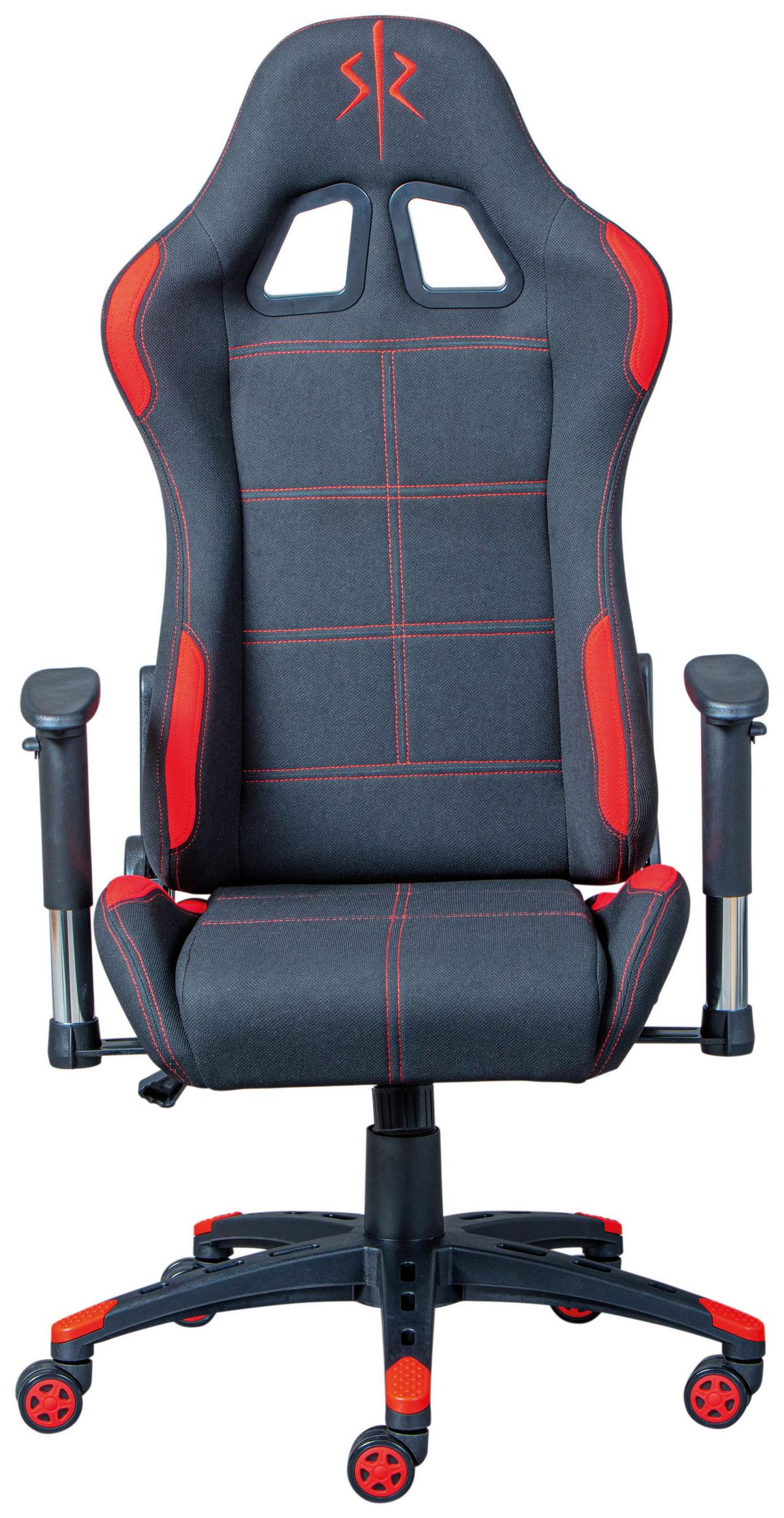 Hráčská židle GAMING RED - černá/červená, Moderní, textil/plast (69/125/50cm) - MID.YOU
