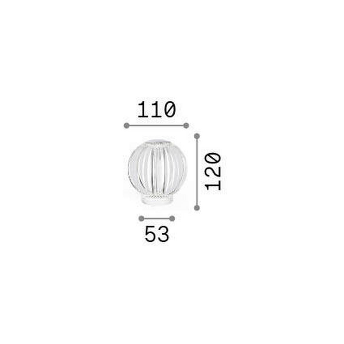 Akku-tischleuchte Diamond Klar D: 11 Cm - Klar, Design, Kunststoff/Metall (11/12cm) - Ideal Lux