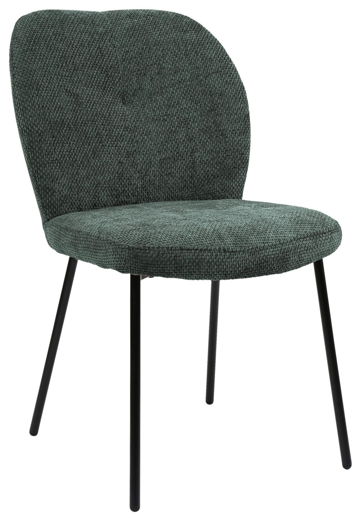 Židle Mara, zelená - černá/zelená, Lifestyle, kov/dřevo (52/87/64cm) - Mömax