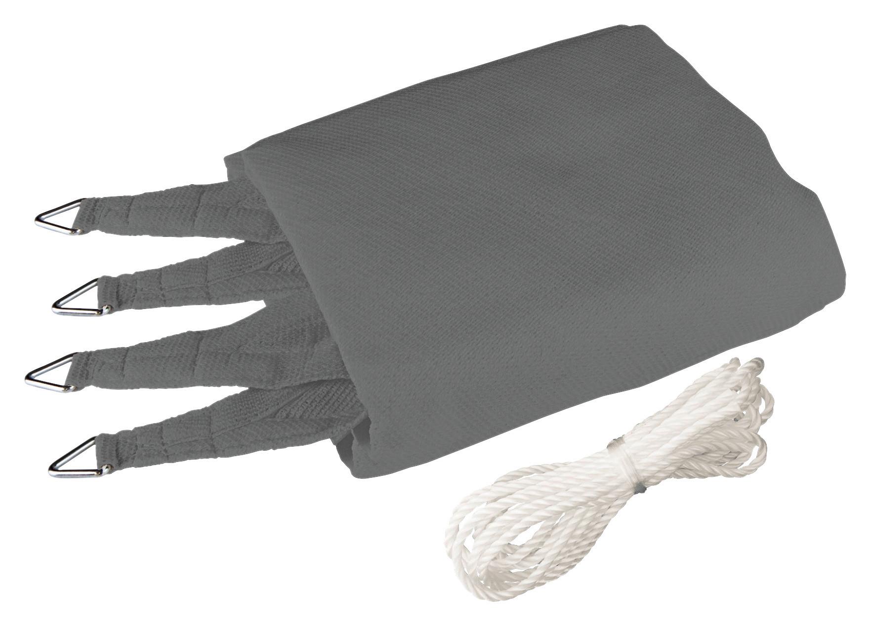 Sonnensegel Rechteck 4x5 m - Grau, Basics (400/500cm)