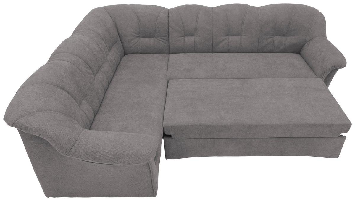 Ecksofa Mit Schlaffunktion Papenburg Dunkelgrau - Dunkelgrau/Schwarz, KONVENTIONELL, Textil (192/243cm) - MID.YOU