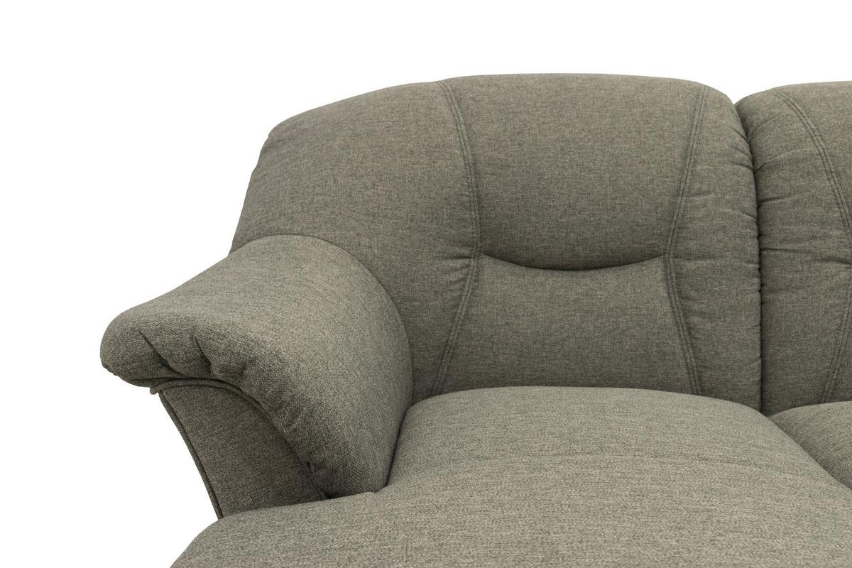 Wohnlandschaft Sarafina Grau Mikrofaser - Graubraun/Schwarz, KONVENTIONELL, Textil (146/295/180cm) - MID.YOU
