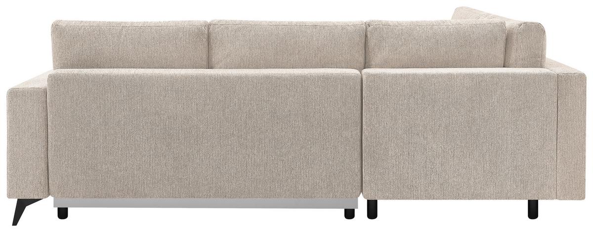 Ecksofa Texas Recr-Links Beige S: 203x259 cm - Beige/Schwarz, KONVENTIONELL, Holz (203/259cm)