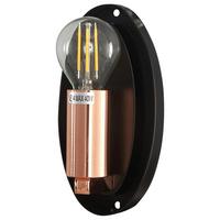 WANDLEUCHTE MABELL - Schwarz/Kupferfarben, Basics, Glas/Metall (20,8/27,5/12,8cm) - MAYTONI