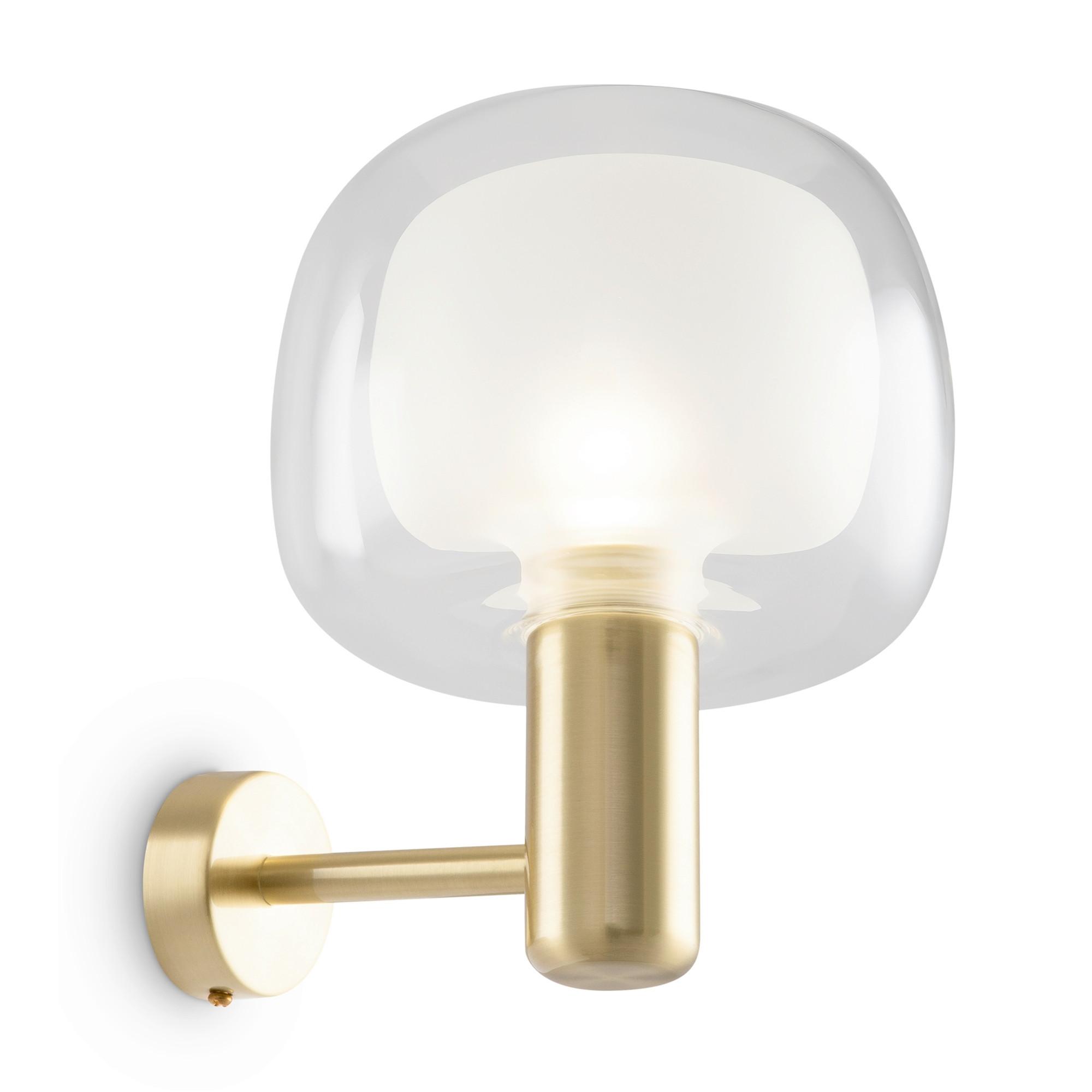 Wandleuchte Vision - Transparent/Goldfarben, Trend, Glas/Metall (21/18/22,7cm) - MAYTONI