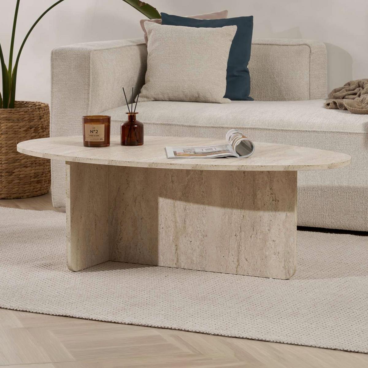 COUCHTISCH Orba Creme L: 120cm - Creme, Design, Holzwerkstoff (120/40/65cm) - MID.YOU
