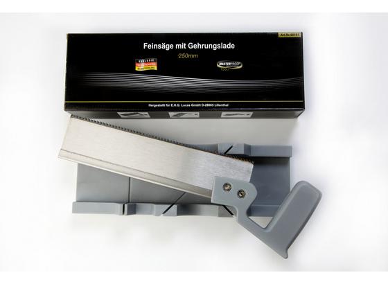 Säge mit Gehrungslade - Silberfarben, KONVENTIONELL, Kunststoff/Metall (25cm) Säge mit Gehrungslade - Silberfarben, KONVENTIONELL, Kunststoff/Metall (25cm)