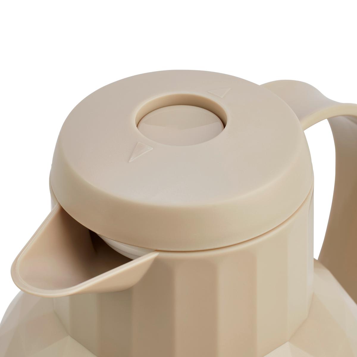 Termokanvica 1L - béžová, Modern, plast/sklo (12/24,5cm) - Mömax