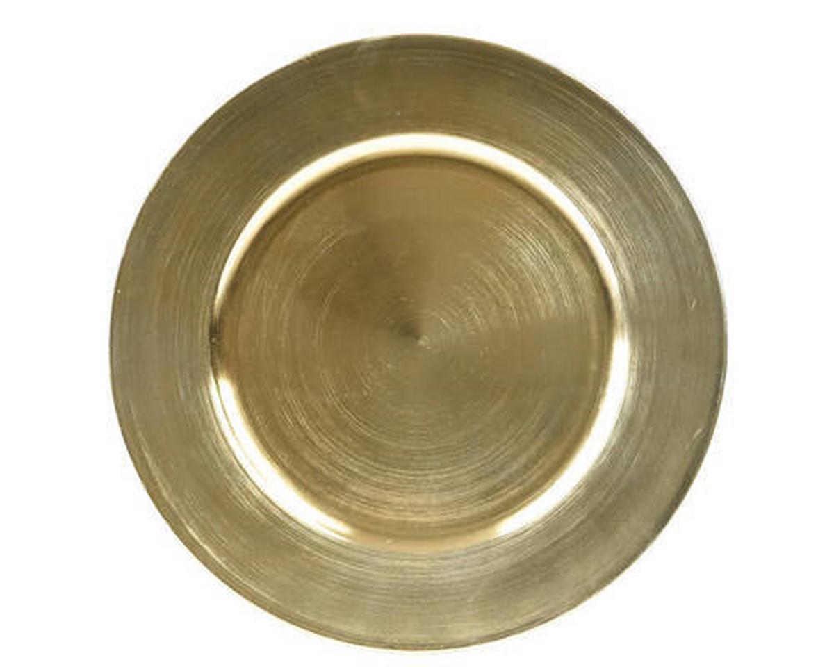Dekoračný tanier TOUCH OF GOLD - zlatá, Lifestyle, plast (33cm)