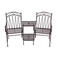Gartenbank Rinjani - Rostfarben, Basics, Metall (157/99,5/70,5cm) - Gardenson