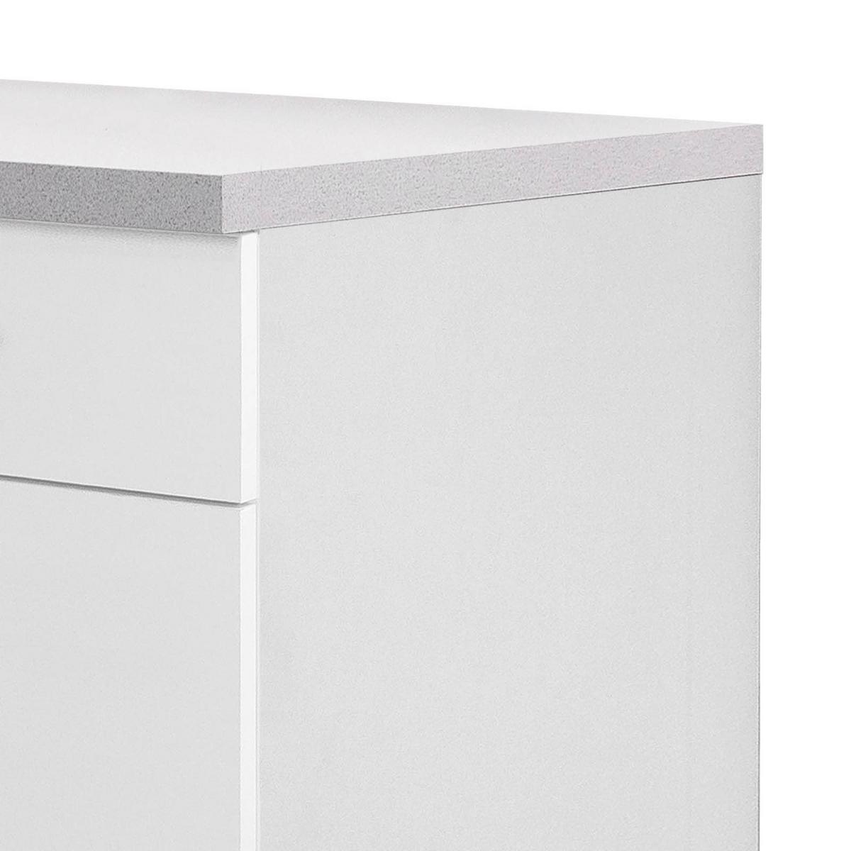 Kuchyňská spodní skříňka Wito Us80 bílá - bílá/světle šedá, kompozitní dřevo/plast (80/85/60cm) - MID.YOU