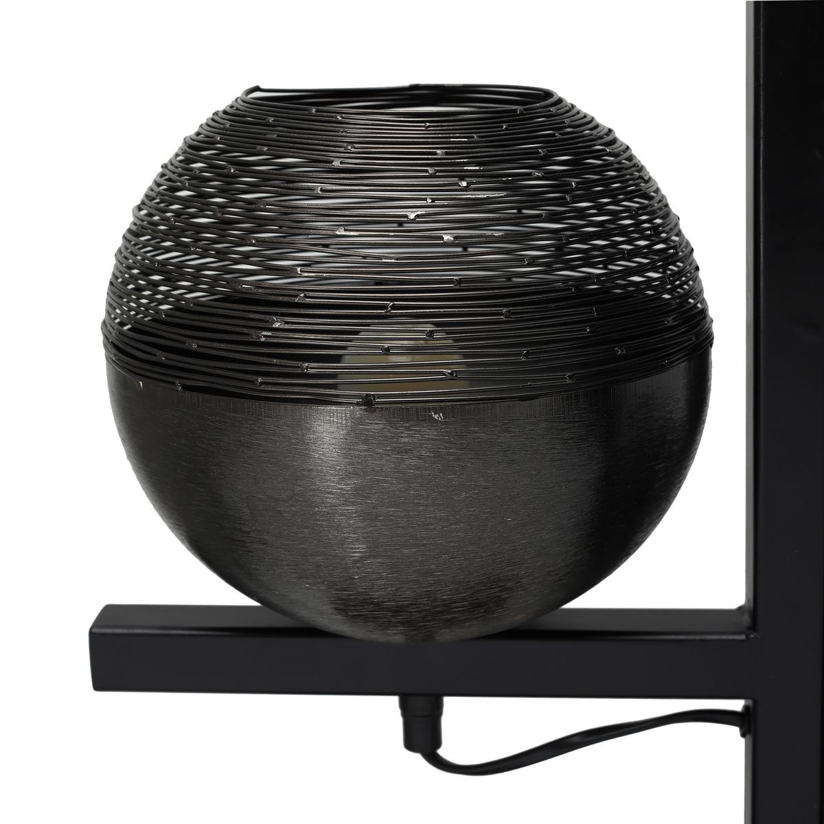 Stehleuchte Eclipse 125 Schwarz B: 31 Cm - Schwarz, Basics, Metall (31/39/92cm) - Kayoom