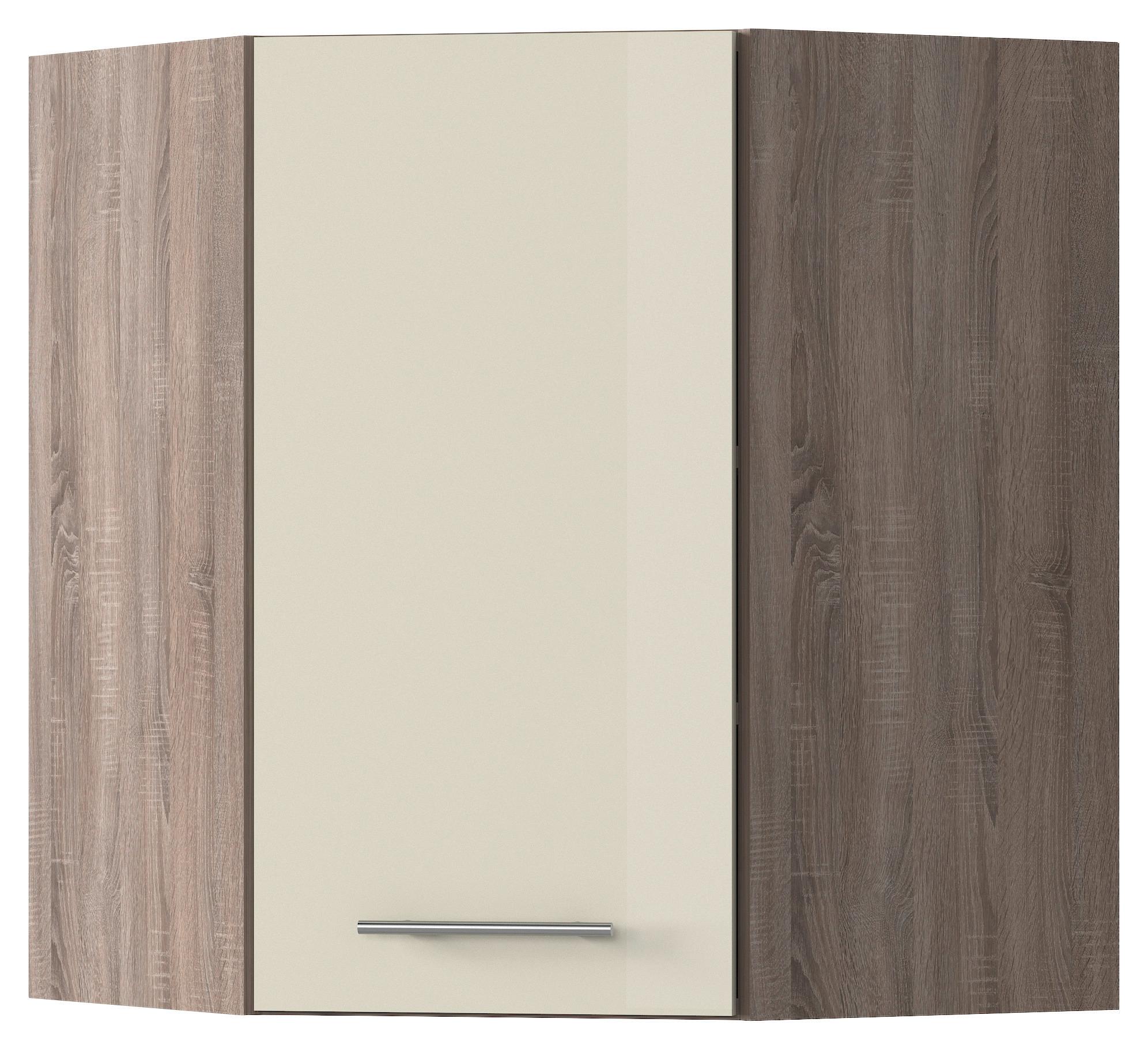 Felső Sarokszekrény Corina 2 - bézs/tölgyfa színű (60/72,4/34,6cm)