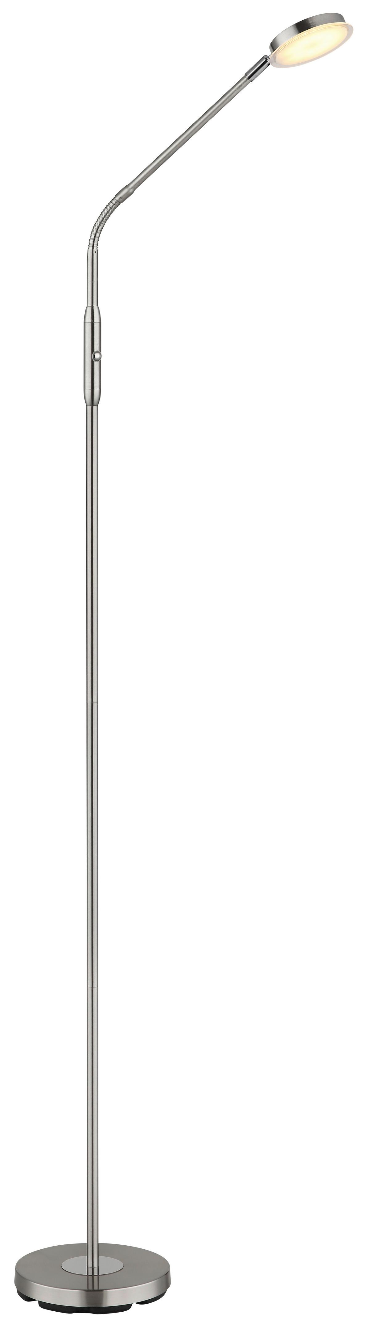 LED-STEHLEUCHTE Flexarm - Klar/Schwarz, Design, Kunststoff/Metall (52/20/173cm) - Globo