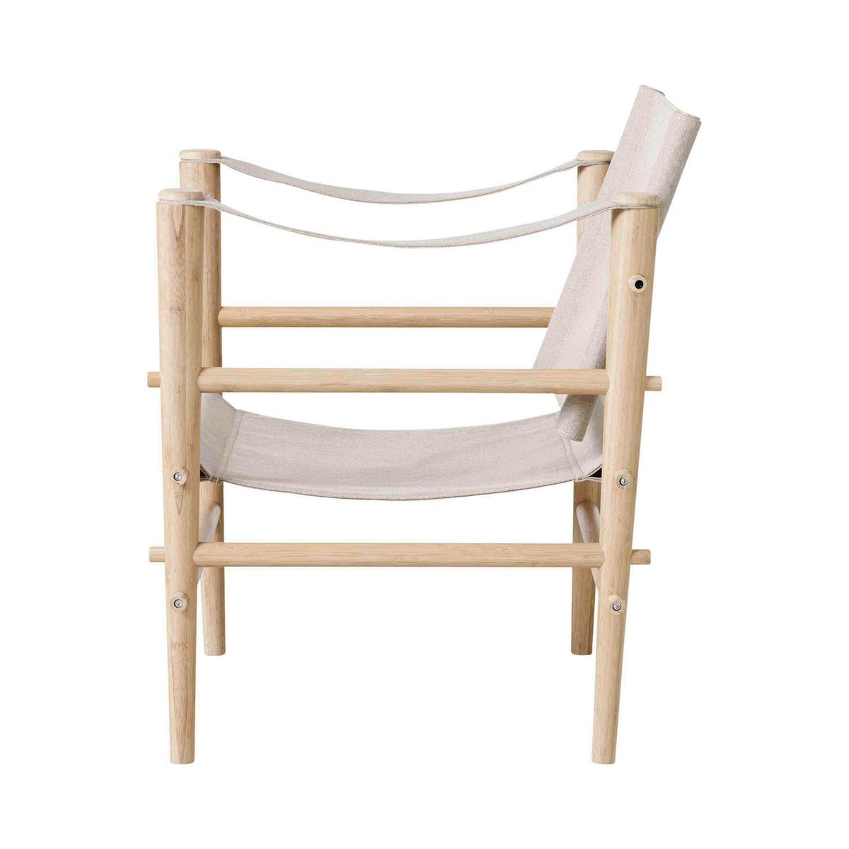 Loungesessel Safari aus Bambus - Beige/Naturfarben, Design, Holz (59/79/61cm) - MID.YOU