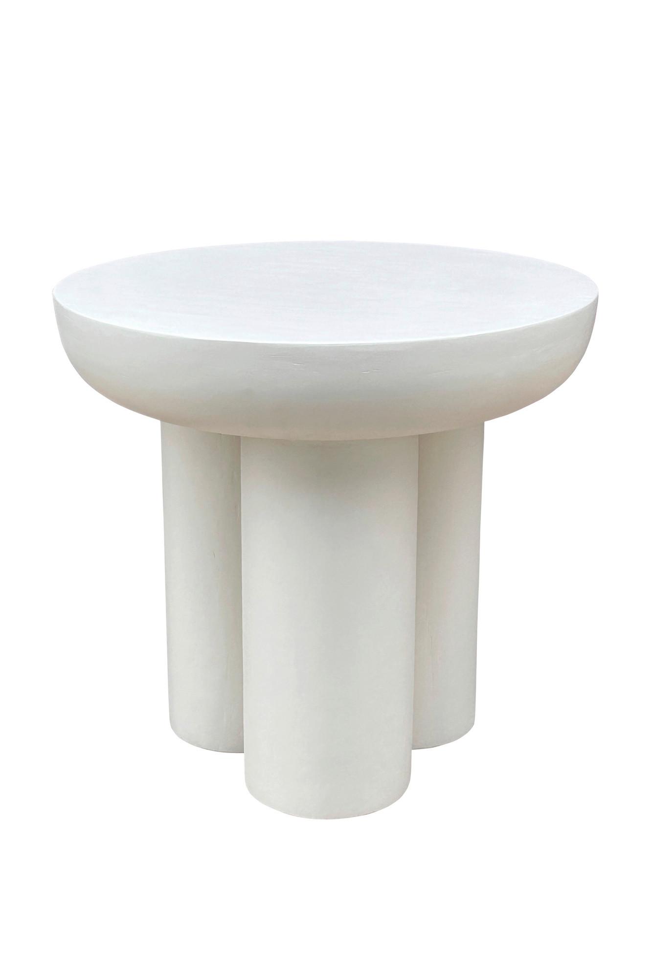 Beistelltisch Weiß B: 50 cm - Weiß, Design, Holzwerkstoff/Stein (50/50/47cm) - MID.YOU