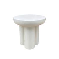 Beistelltisch Weiß B: 50 cm - Weiß, Design, Holzwerkstoff/Stein (50/50/47cm) - MID.YOU