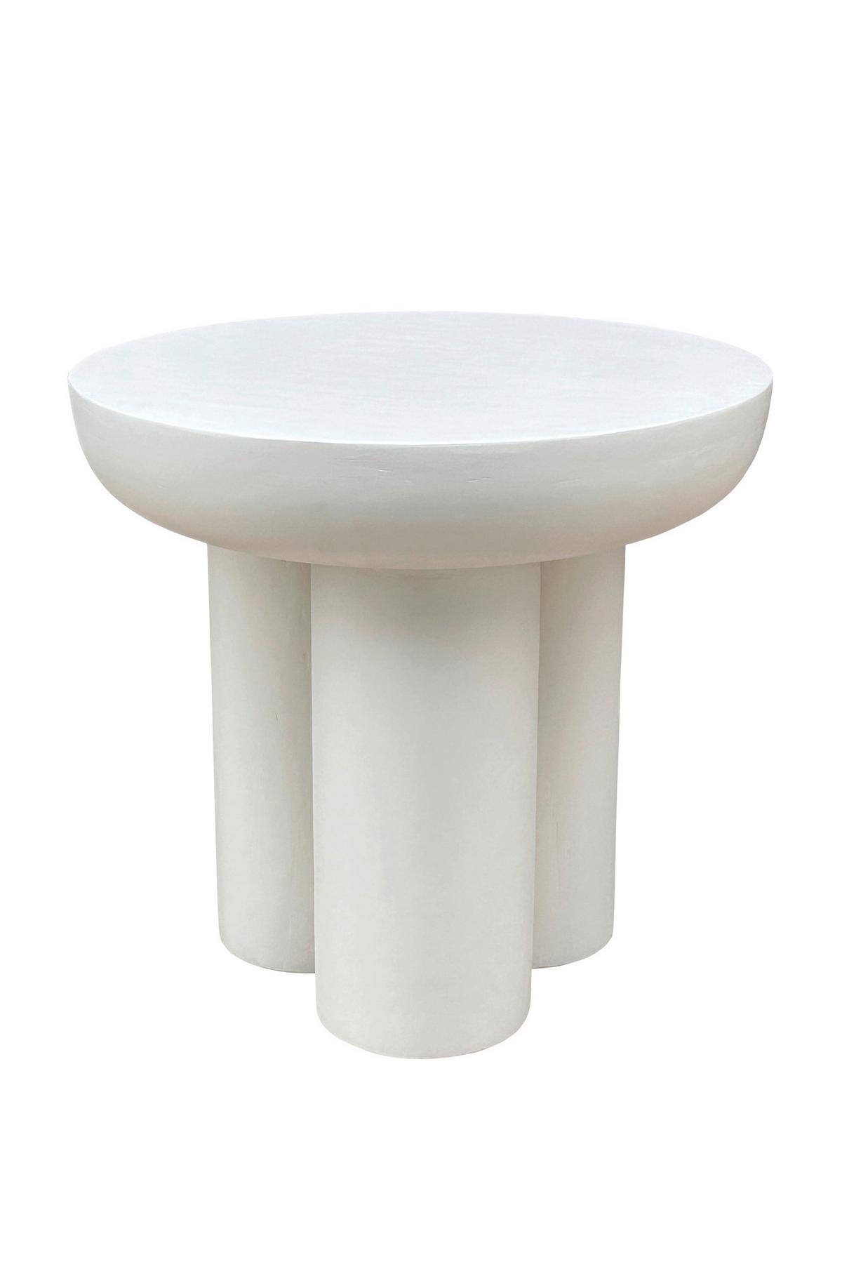 Beistelltisch Weiß B: 50 cm - Weiß, Design, Holzwerkstoff/Stein (50/50/47cm) - MID.YOU