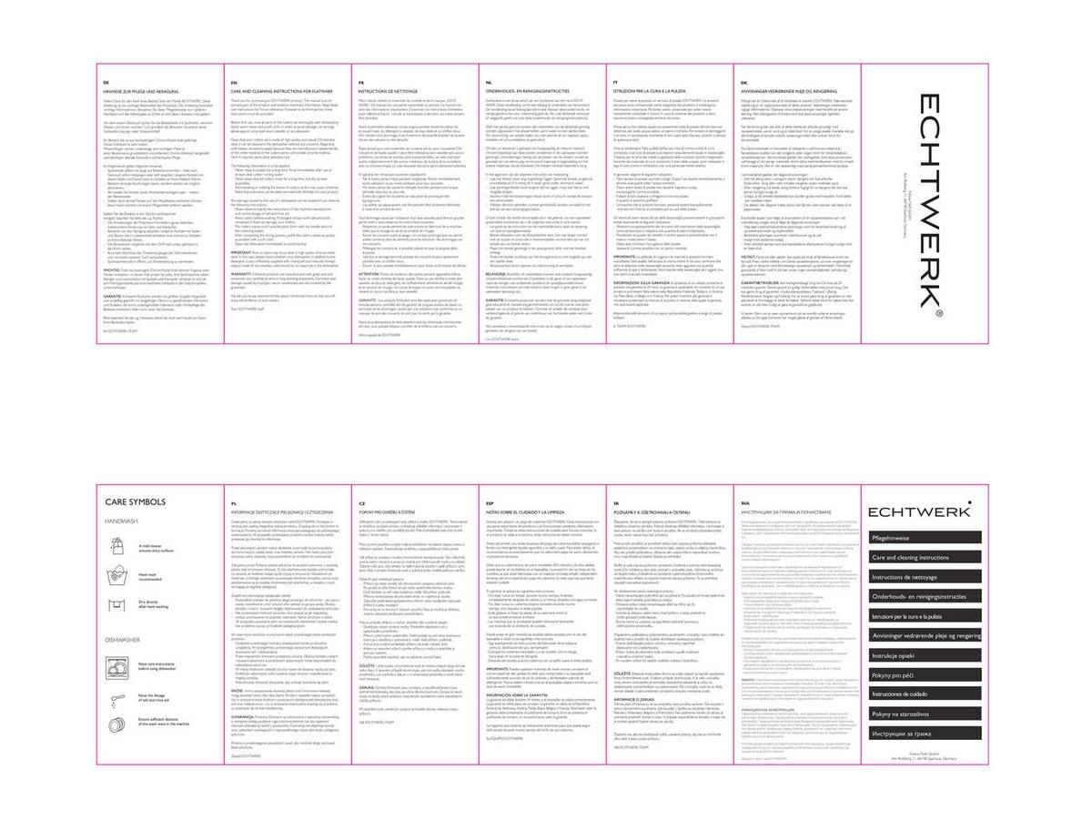 SADA PŘÍBORŮ 30-dílná - barvy stříbra, Design, kov - Echtwerk