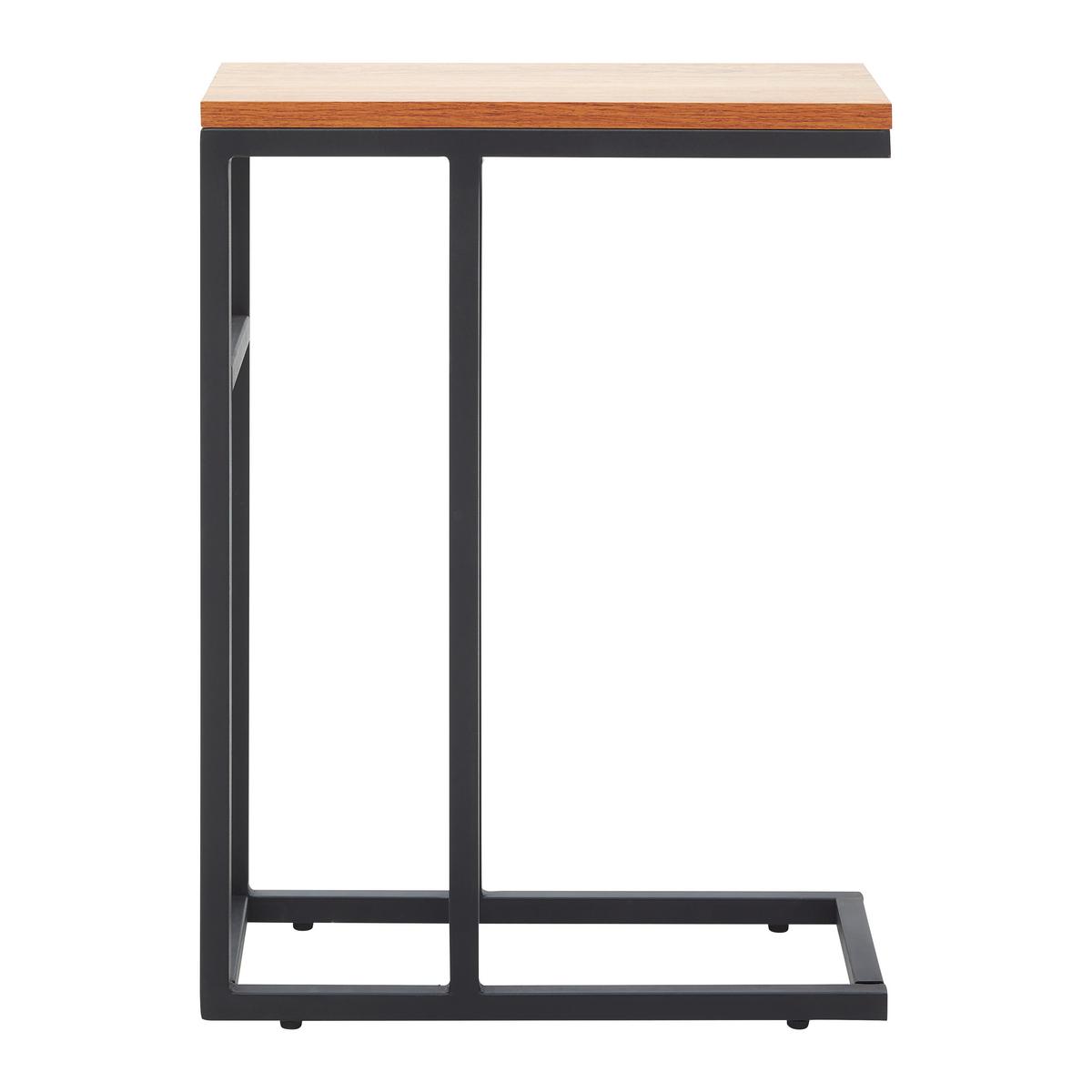 Odkládací stolek GIORGIA barvy dubu - černá/barvy dubu, Moderní, kov/kompozitní dřevo (47/27/64cm) - P & B