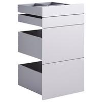 Schubladeneinsatz Unit Hellgrau B: 45,3 Cm 4 Fächer - Hellgrau, MODERN, Holzwerkstoff (45,3/83/47cm) - Ondega