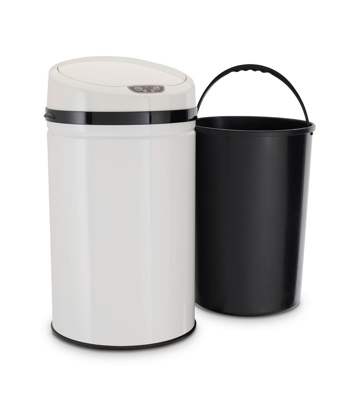ODPADKOVÝ KÔŠ EW-AE-0260-1 - čierna/biela, Basics, kov/plast (31/31/61,5cm) - Echtwerk