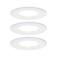 LED-Deckenleuchte 3er-Set Ø 7,8 cm, rund - Alufarben/Weiß, Basics, Metall (7.8cm) - Paulmann