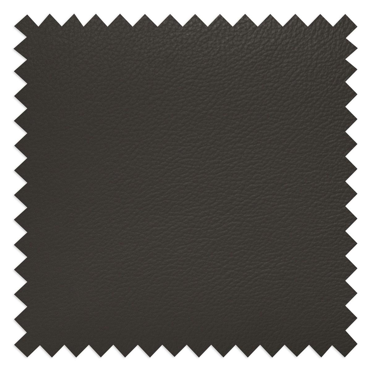 Ecksofa Santos Dunkelbraun S: 241 cm - Chromfarben/Dunkelbraun, Design, Leder/Textil (241/168cm) - Livetastic