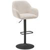 Barhocker Kiana - Beige/Schwarz, LIFESTYLE, Textil/Metall (44/95-117/55cm) - Livetastic