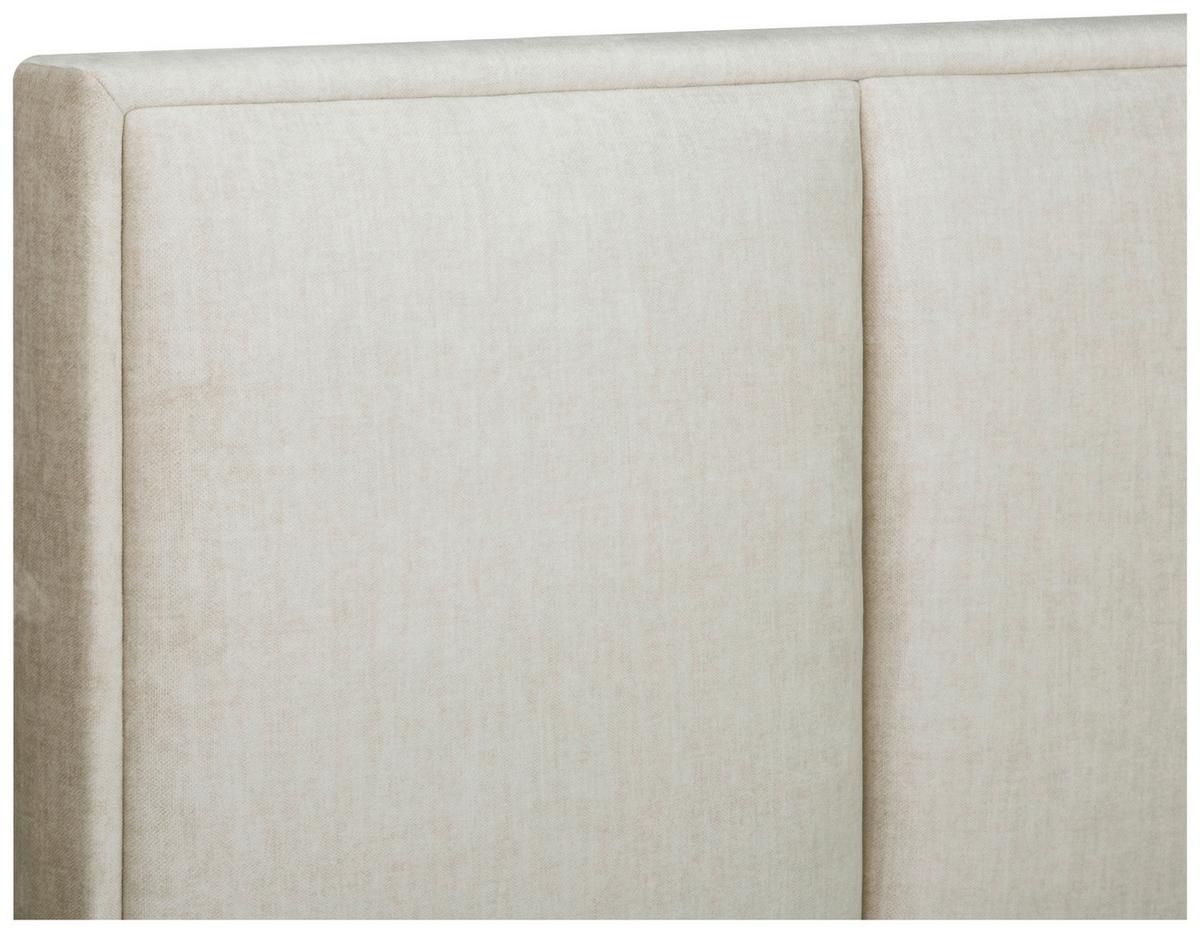 Boxspringbett mit Topper 160x200 cm Graz, Creme - Creme/Alufarben, MODERN, Textil (160/200cm) - MID.YOU