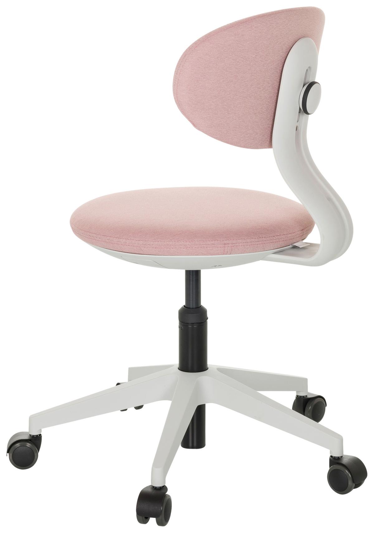 Jugenddrehstuhl Minimovo - Rosa/Weiß, Basics, Kunststoff/Textil (42/66-87/52cm) - MID.YOU