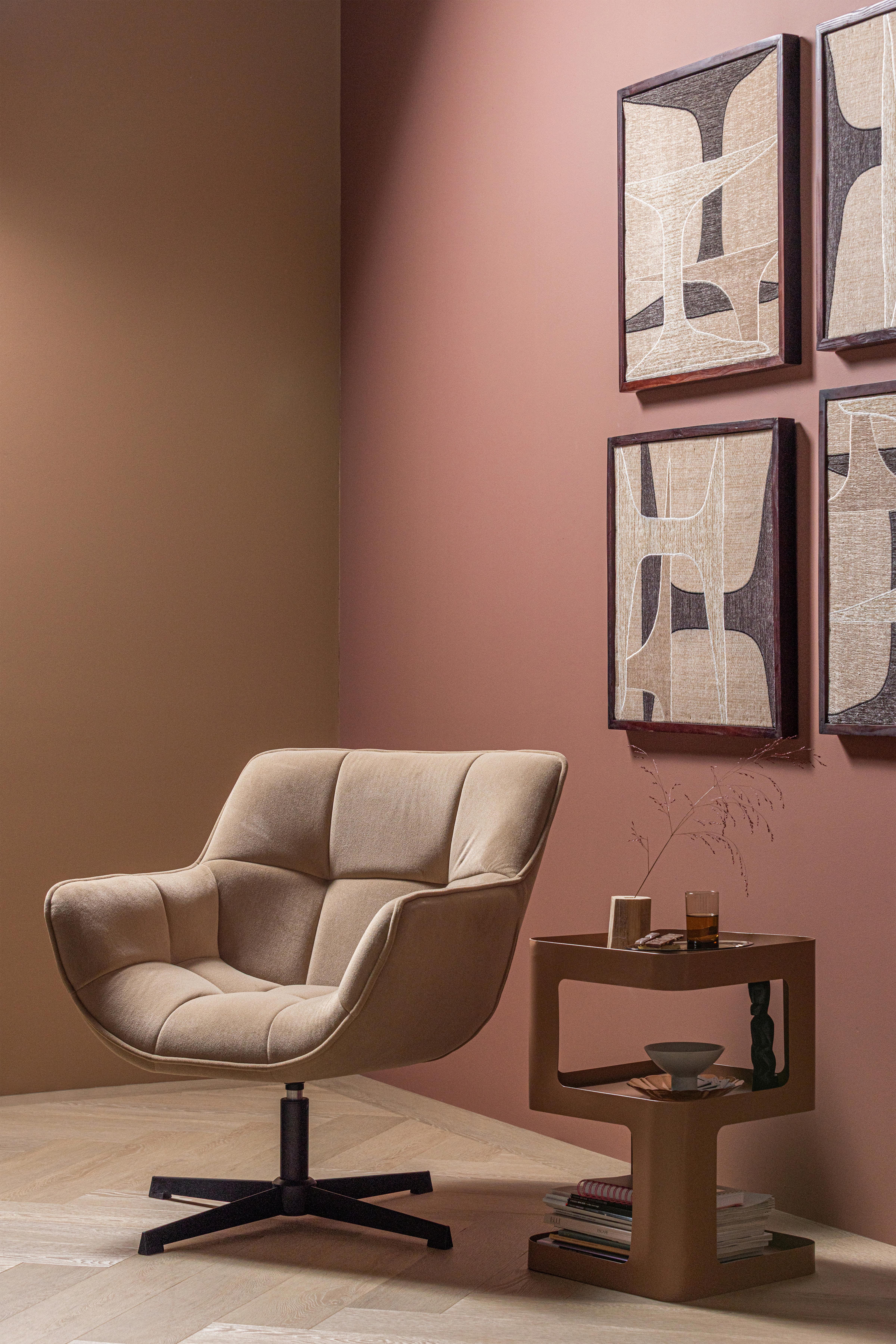 SESSEL Wibo Sandfarben B: 71cm - Sandfarben/Schwarz, MODERN, Textil/Metall (71/94/83cm) - Livetastic