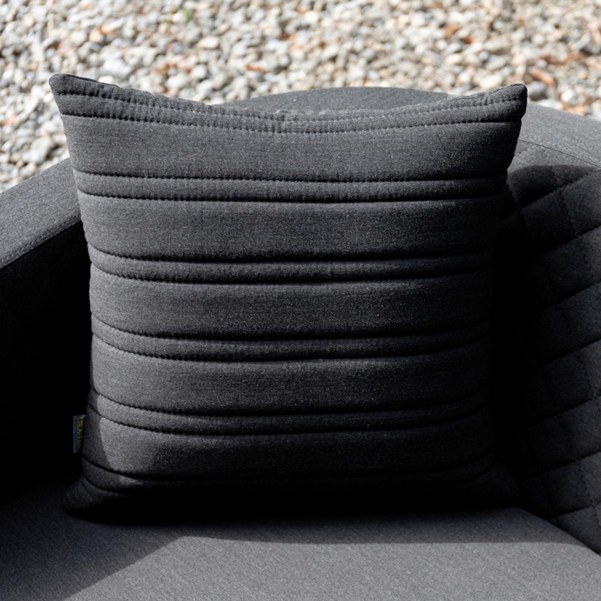 OUTDOOR-KISSEN LINE - Anthrazit, MODERN, Textil (45/45cm) - Gardenson