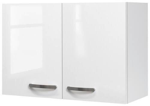 Küchenoberschrank Alba B: 80 cm Weiß 1 Drehtür - Weiß Hochglanz/Weiß, MODERN, Holzwerkstoff (80/54,8/32cm)