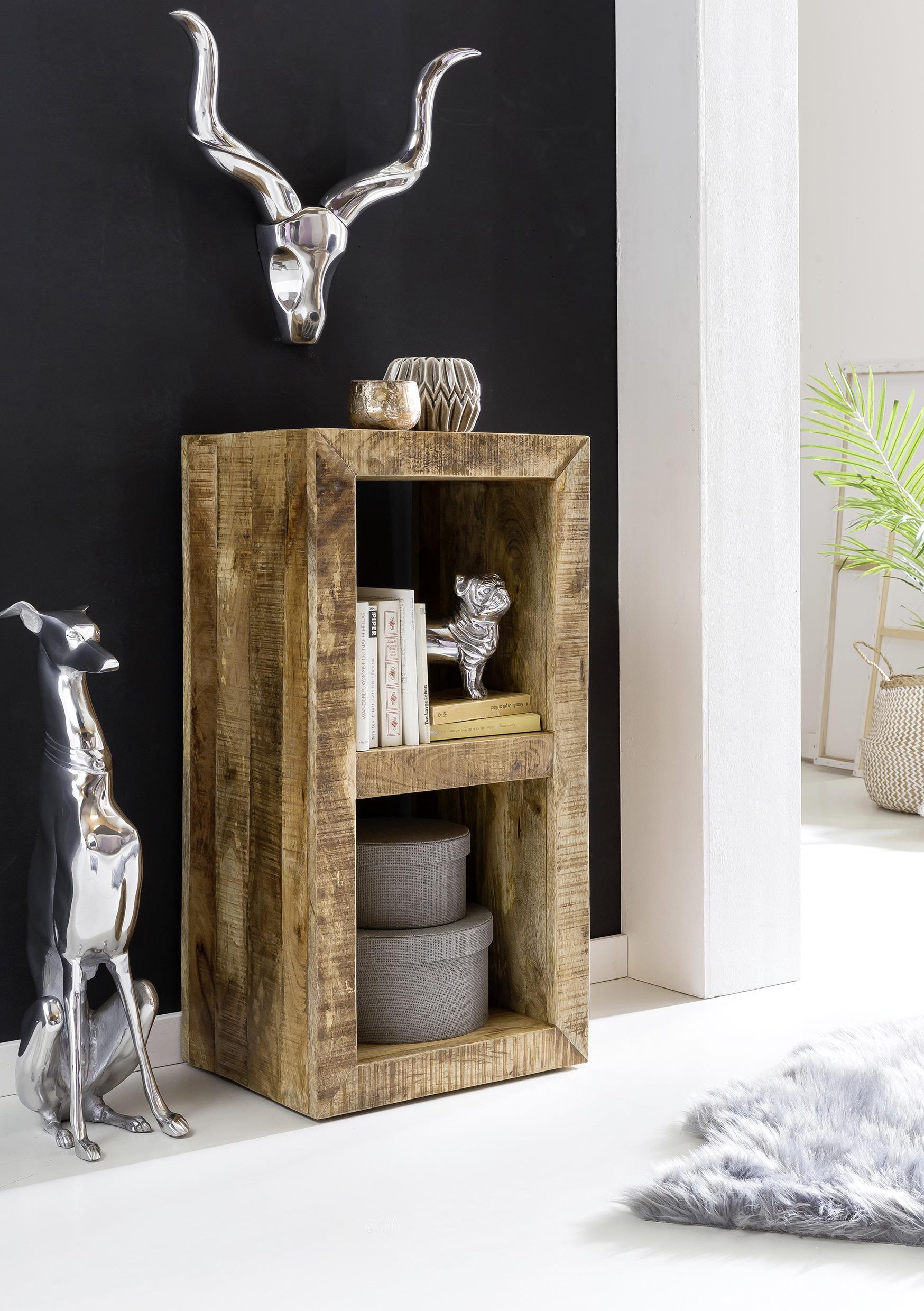 MID.YOU Standregal Massiv Rustica 45 cm Braun