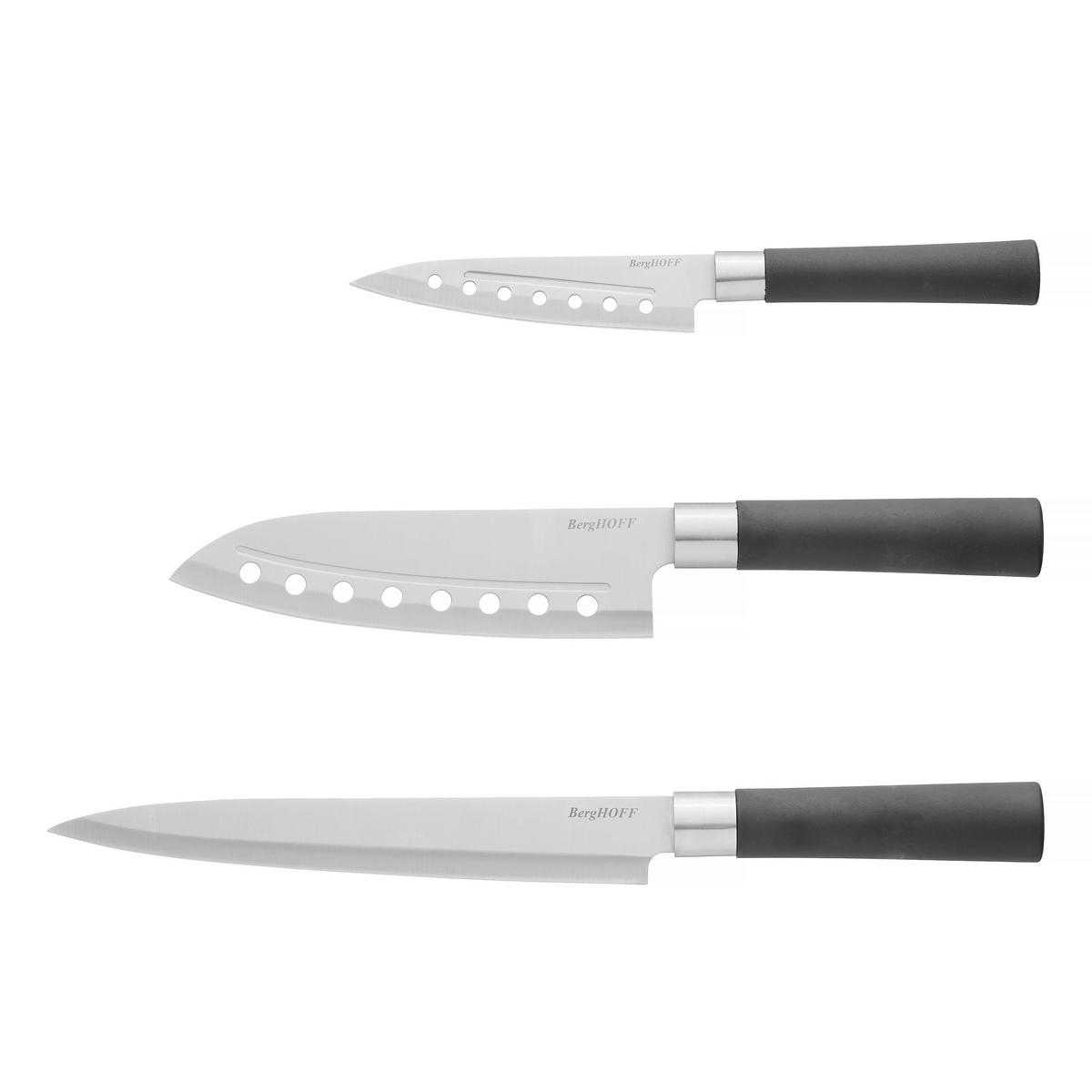 Messerset 3-Teilig Schwarz - Schwarz, Basics (36/16,5/2,7cm)