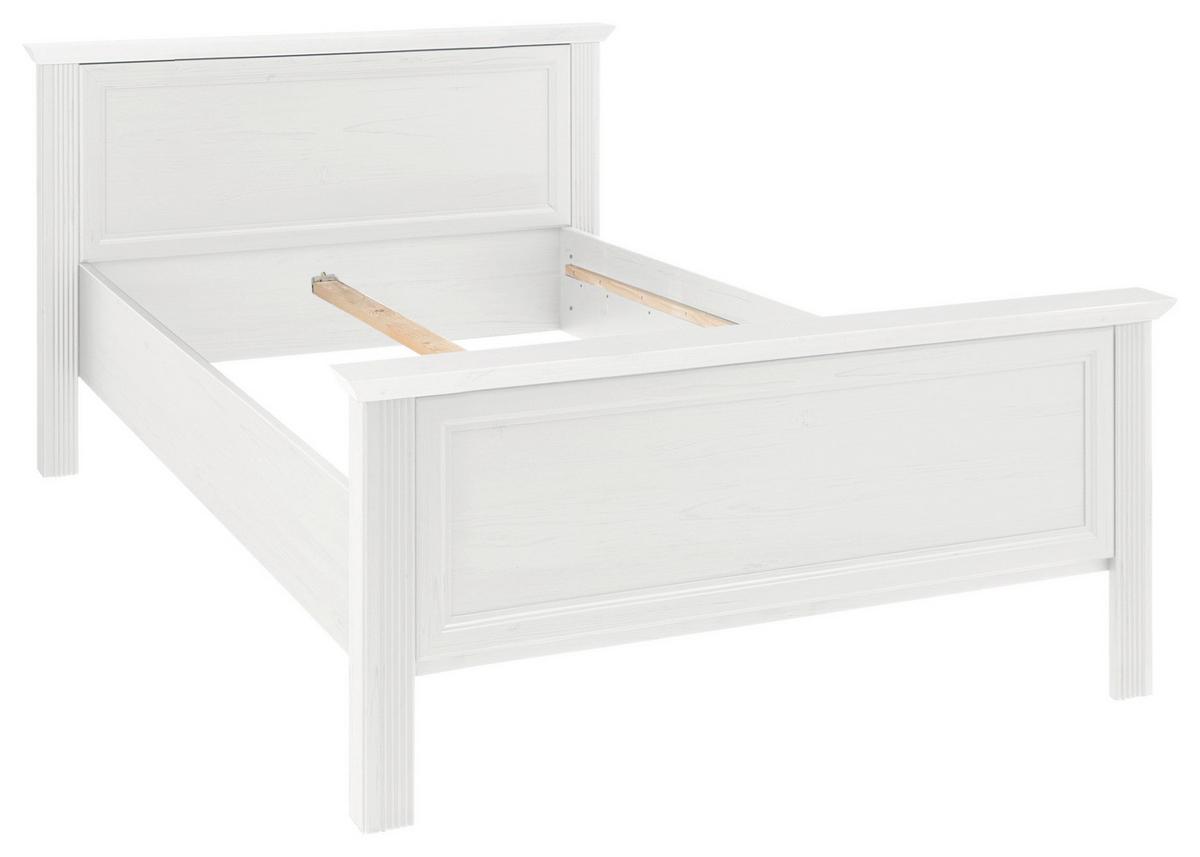 Postel MARILOU bílá, 120/200 cm - bílá/černá, Romantický / Rustikální, kompozitní dřevo/plast (120/200cm) - Zandiara