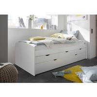 Výsuvná posteľ Nessi 90x200cm, biela - biela, Basics, kompozitné drevo (90/200cm) - MID.YOU