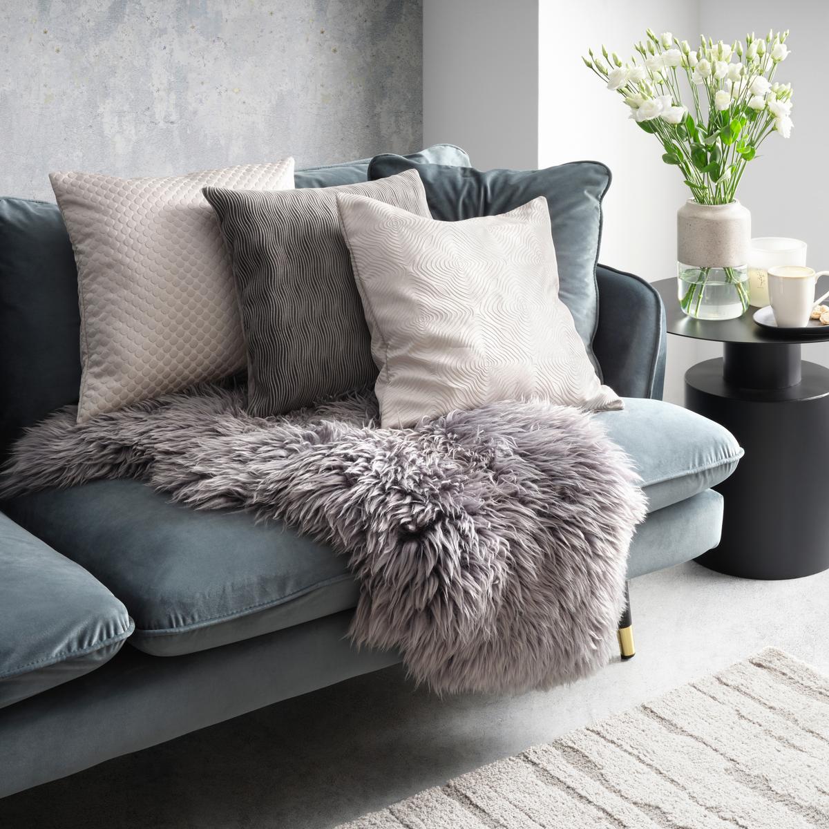 OVČÍ KOŽEŠINA Jenny, 90-105/60cm, šedá - šedá, kožešina (60/90-105cm) - Modern Living