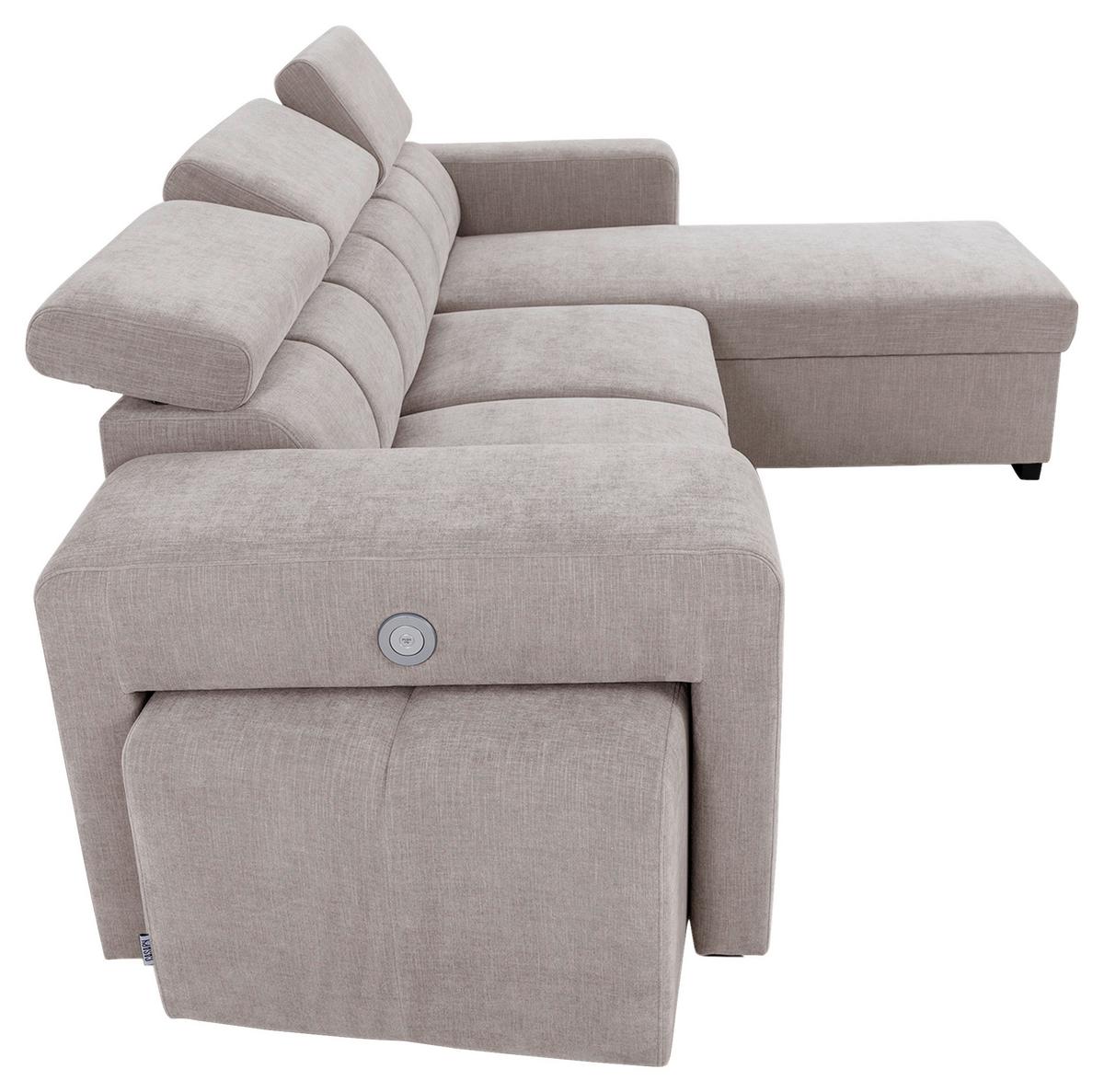 Ecksofa Sirius M grau, 251x165cm - Grau, KONVENTIONELL, Holz/Holzwerkstoff (251/165cm)